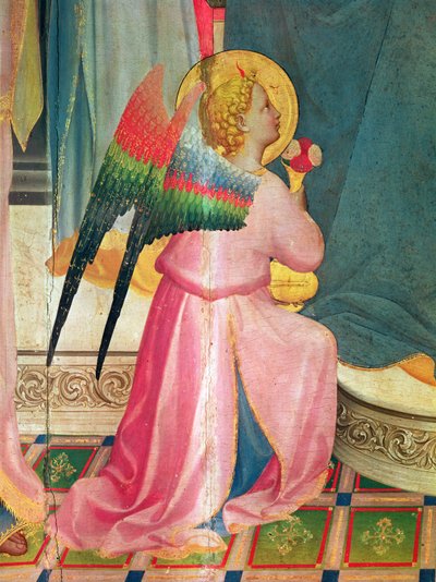 The Virgin Enthroned Among Saints (detail of an angel) by Fra Angelico
